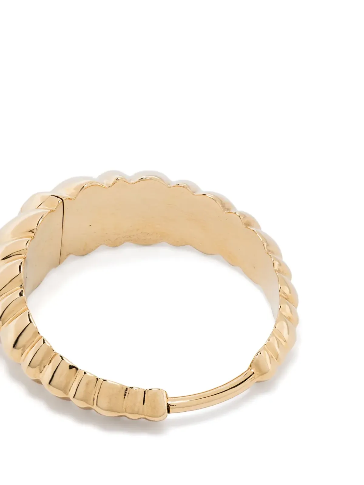 Lizzie Mandler Fine Jewelry フルーテッド・クレセント・シングル・ハグイヤリング - 画像4