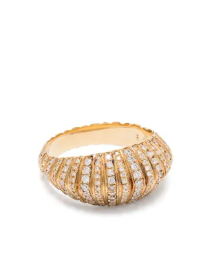 Lizzie Mandler Fine Jewelry 18K イエローゴールド フルーテッド クレセント ダイヤモンド リング - サムネイル1