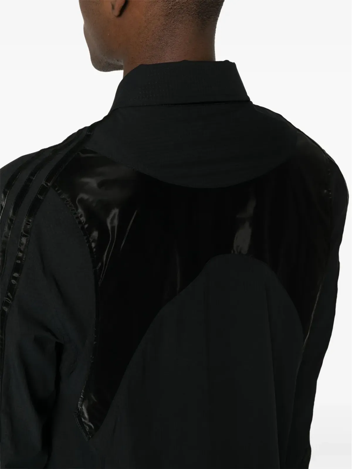 Y-3 ロゴプリント パネル入りジャケット ブラック - 画像5