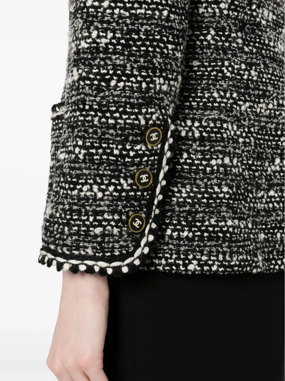 CHANEL ビンテージ 1990年代〜2000年代 ツイードジャケット - ブラック - 画像5