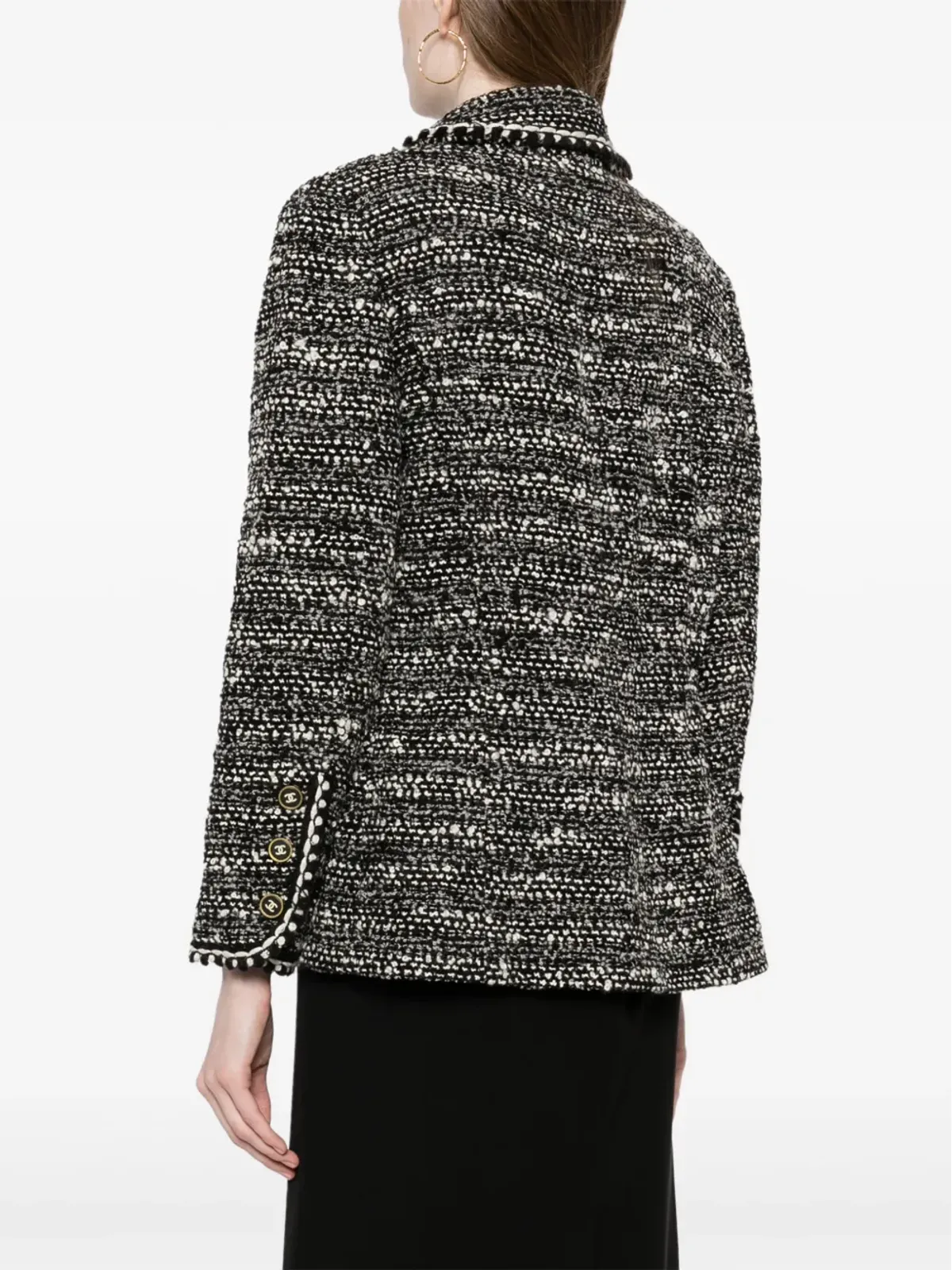 CHANEL ビンテージ 1990年代〜2000年代 ツイードジャケット - ブラック - 画像4