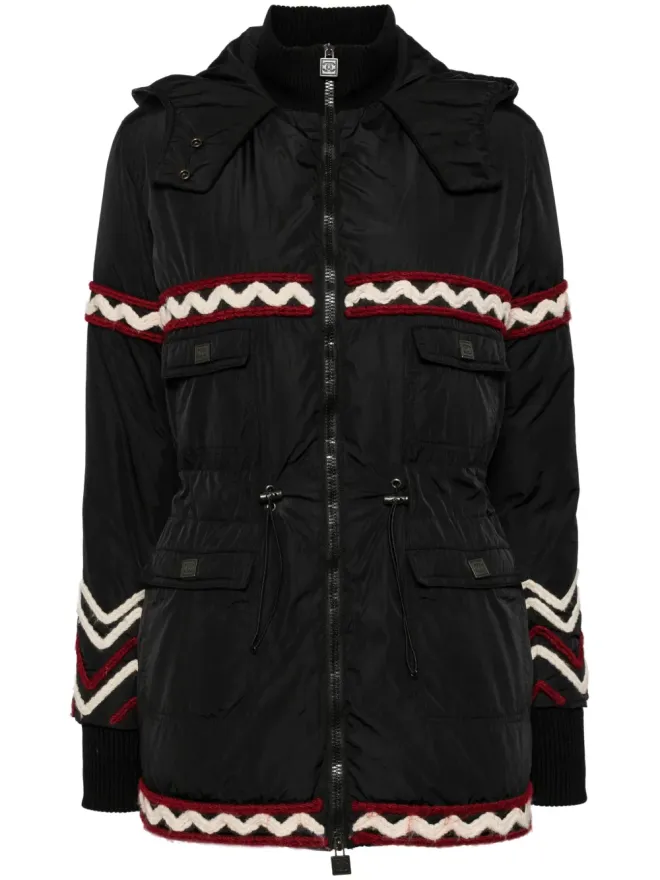 CHANEL Pre-Owned CHANEL ビンテージ 2007 SPORT LIGNE パファージャケット - ブラックの商品画像