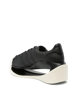 Y-3 ゲンド・スーパースター レザー スニーカー - ブラック - サムネイル3