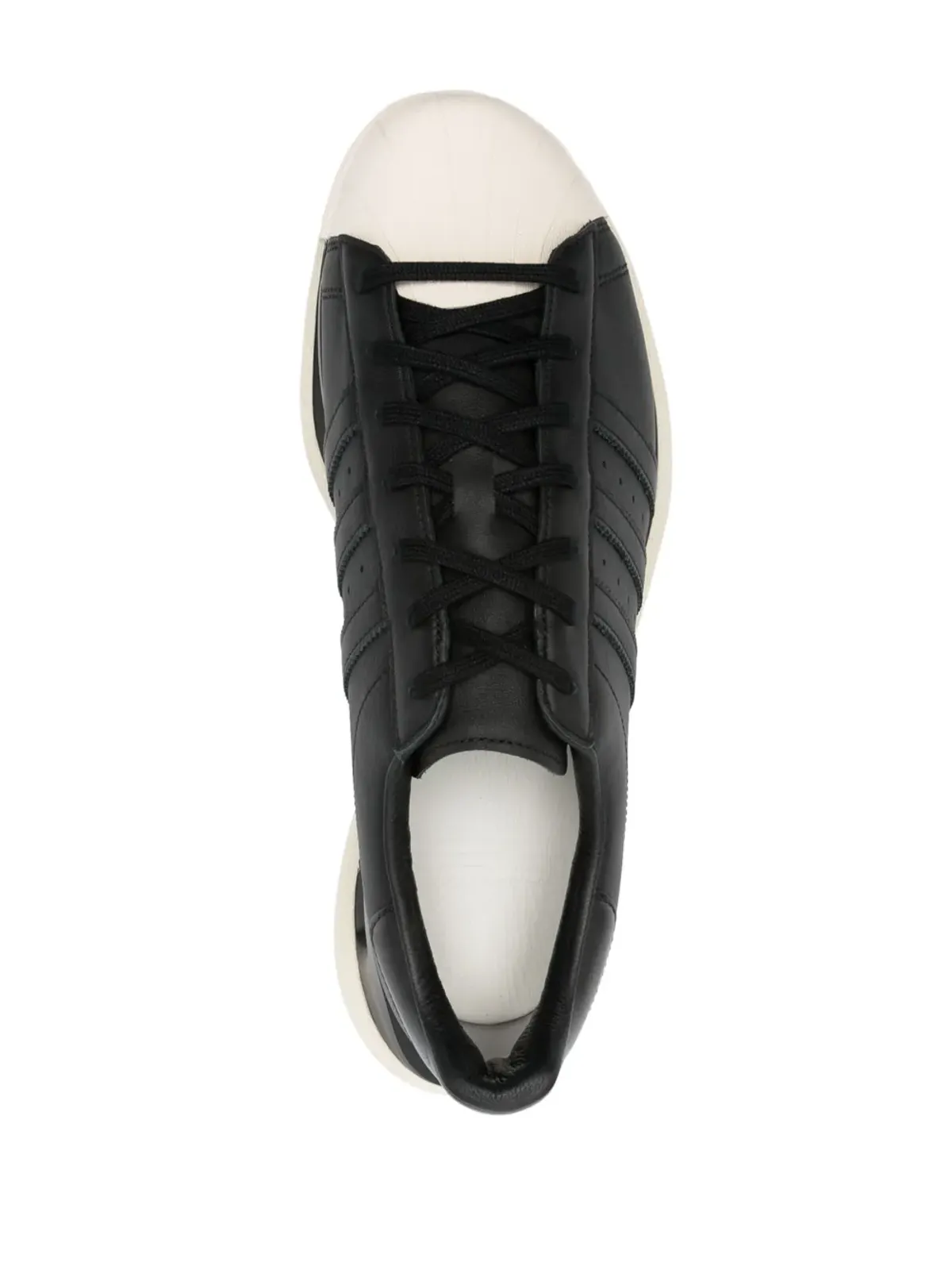 Y-3 ゲンド・スーパースター レザー スニーカー - ブラック - 画像4