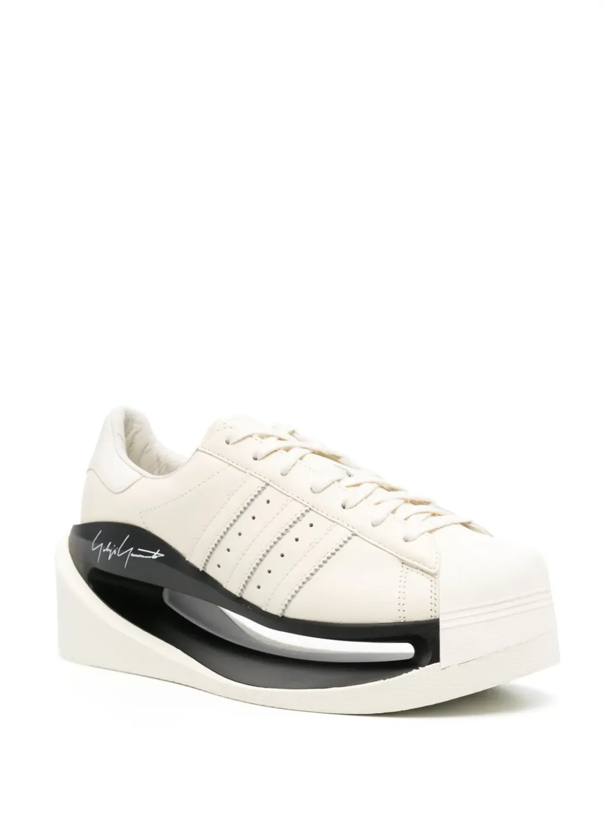 Y-3 ゲンドー・スーパースター レザー スニーカー - ニュートラルカラー - 画像2