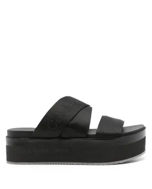 Calvin Klein Jeans ロゴジャカード フラットフォームサンダル - サムネイル1