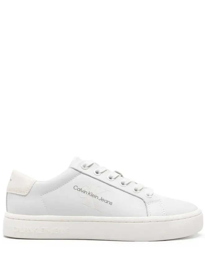 Calvin Klein Jeans Calvin Klein Jeans ロゴエンボス加工レザースニーカーの商品画像