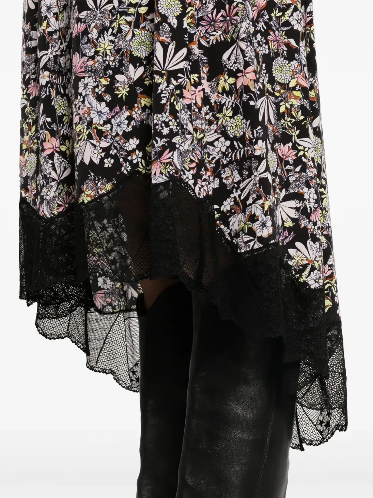 Zadig&Voltaire Kaya フローラルプリント ミディスカート - 画像5