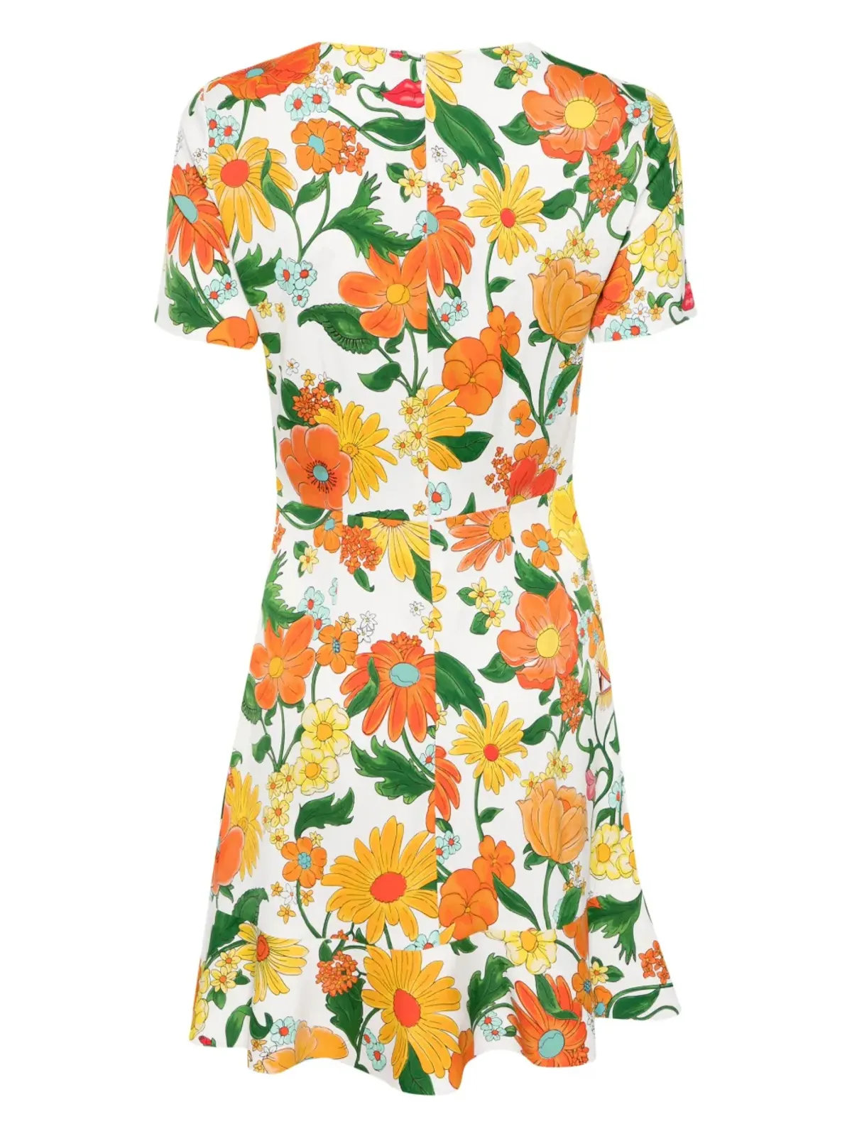 Stella McCartney 花柄プリント ペプラムドレス - White - 画像2