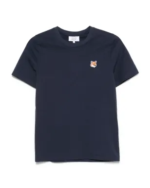 Maison Kitsuné フォックスヘッドパッチ Tシャツ - ブルー - サムネイル1