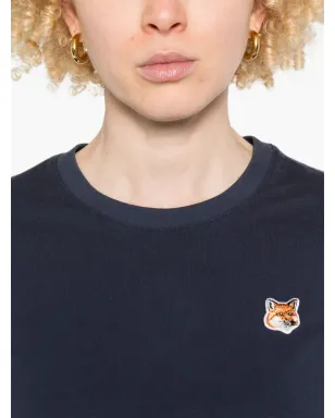 Maison Kitsuné フォックスヘッドパッチ Tシャツ - ブルー - サムネイル5