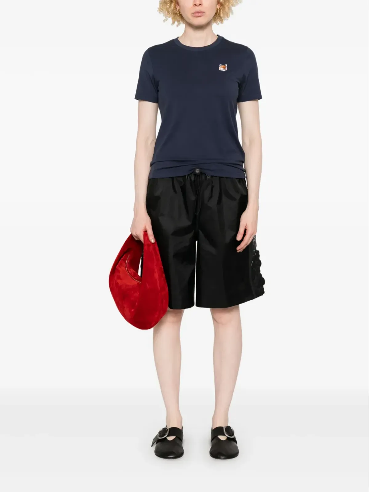 Maison Kitsuné フォックスヘッドパッチ Tシャツ - ブルー - 画像2