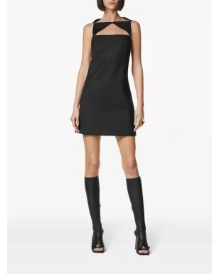 Versace カットアウト ノースリーブ ミニドレス ブラック - サムネイル2