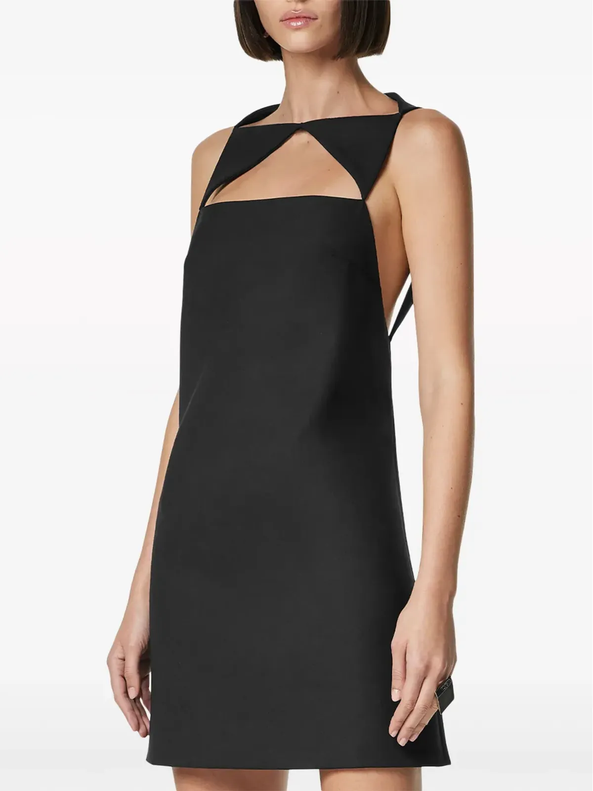 Versace カットアウト ノースリーブ ミニドレス ブラック - 画像3