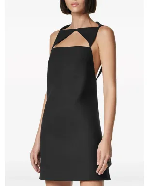 Versace カットアウト ノースリーブ ミニドレス ブラック - サムネイル3