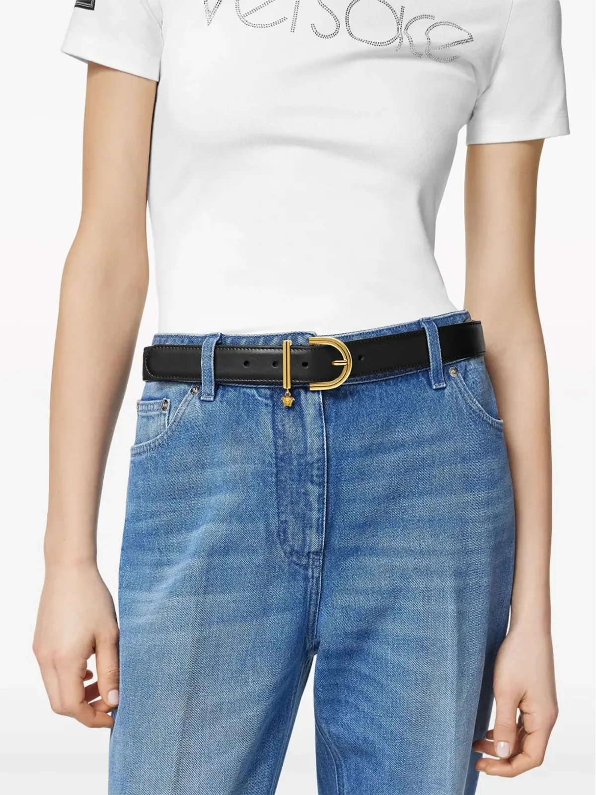 Versace メデューサ ’95 レザー ベルト - 画像3