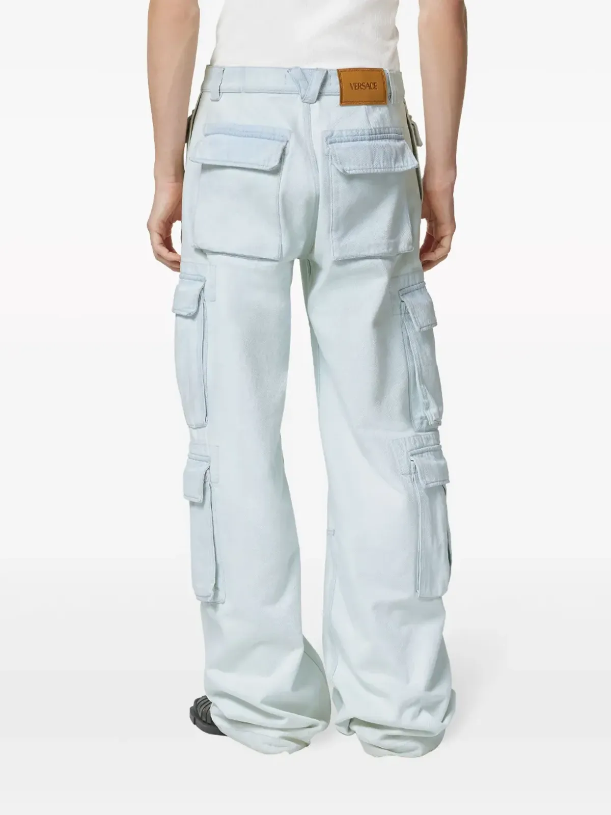 Versace ワイドレッグカーゴジーンズ ブルー - 画像3