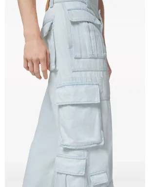 Versace ワイドレッグカーゴジーンズ ブルー - サムネイル4