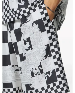 Versace バロッコ チェック柄ショーツ - ブラック - サムネイル5
