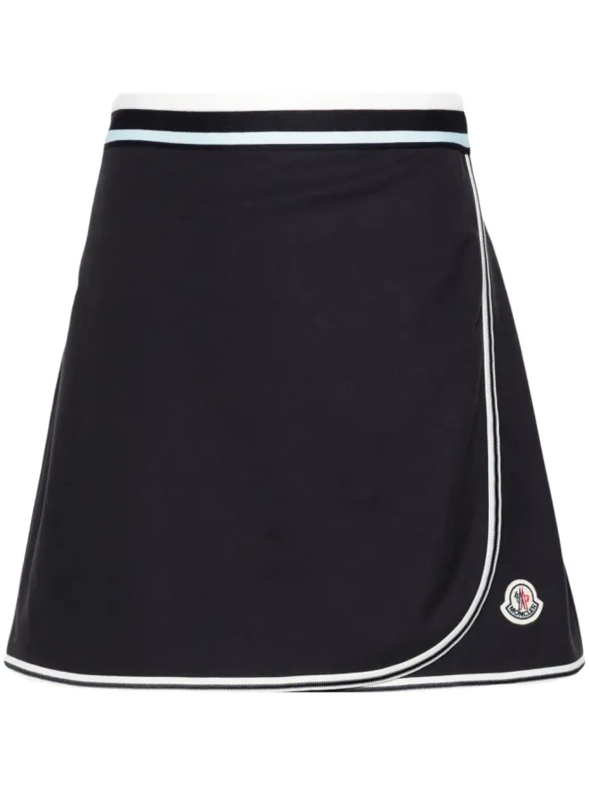 Moncler Moncler ロゴパッチ付き ラップ風 テニススカート - ブルーの商品画像