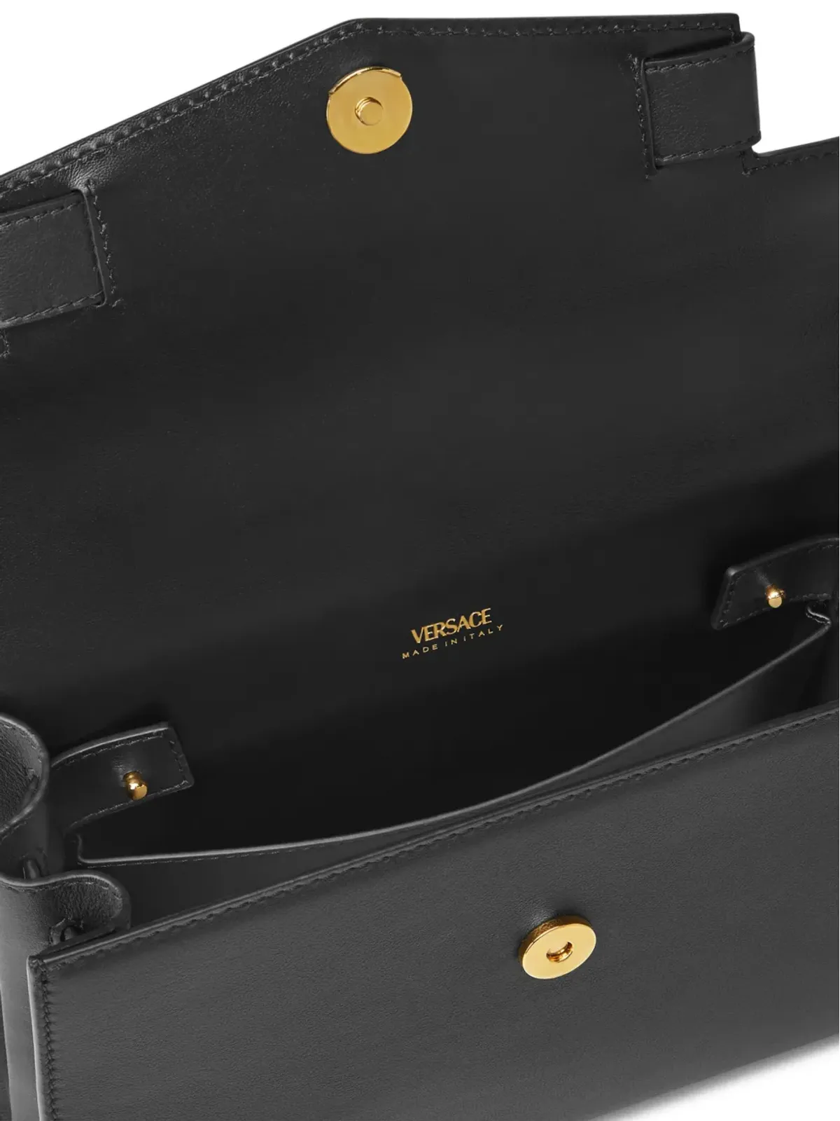 Versace レザー トートバッグ ブラック - 画像4