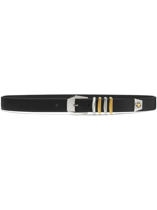 VERSACE Versace メデューサモチーフ レザーベルト - ブラックの商品画像