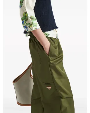 Prada Re-Nylon ストレートレッグパンツ グリーン - サムネイル4