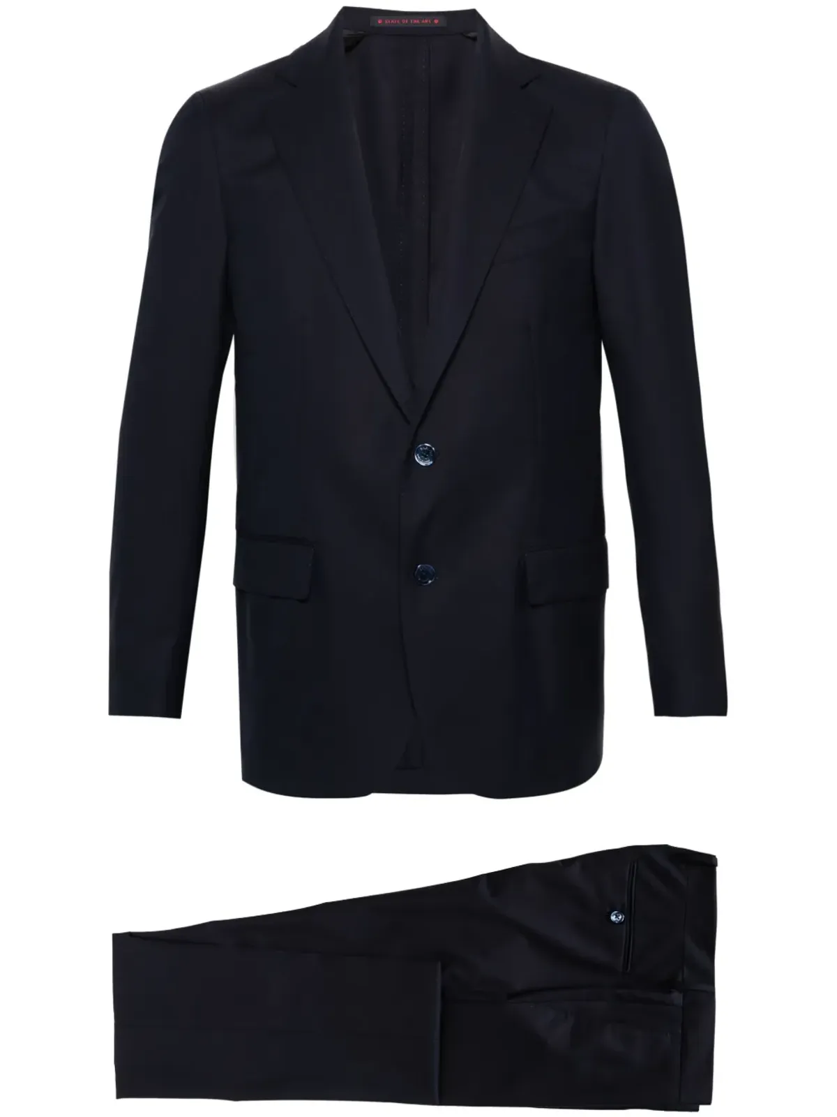 Bagnoli Sartoria Napoli ミッドナイトブルー バージンウール ツイル スーツ - 画像1