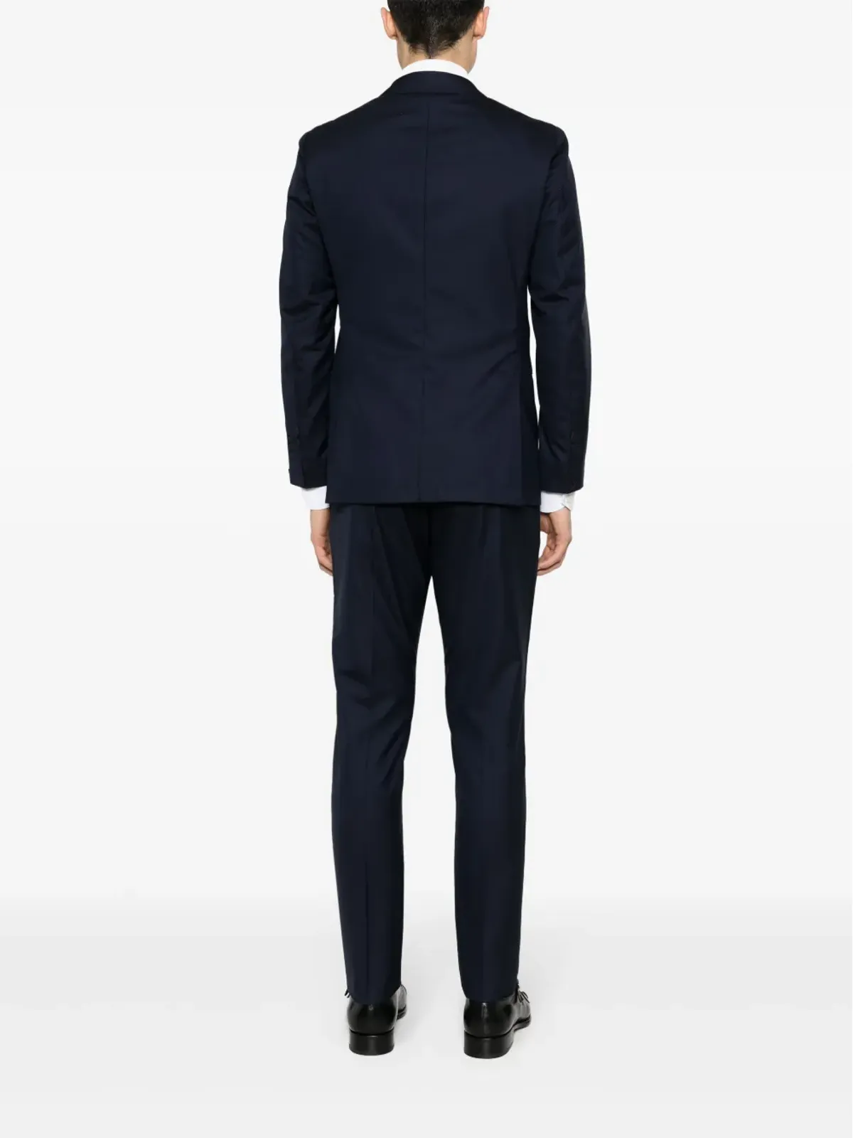 Bagnoli Sartoria Napoli ミッドナイトブルー バージンウール ツイル スーツ - 画像4