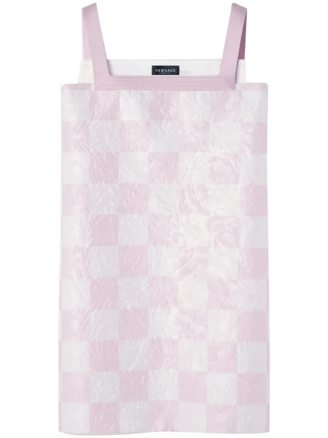 VERSACE Versace チェック柄ミニドレス - ピンクの商品画像