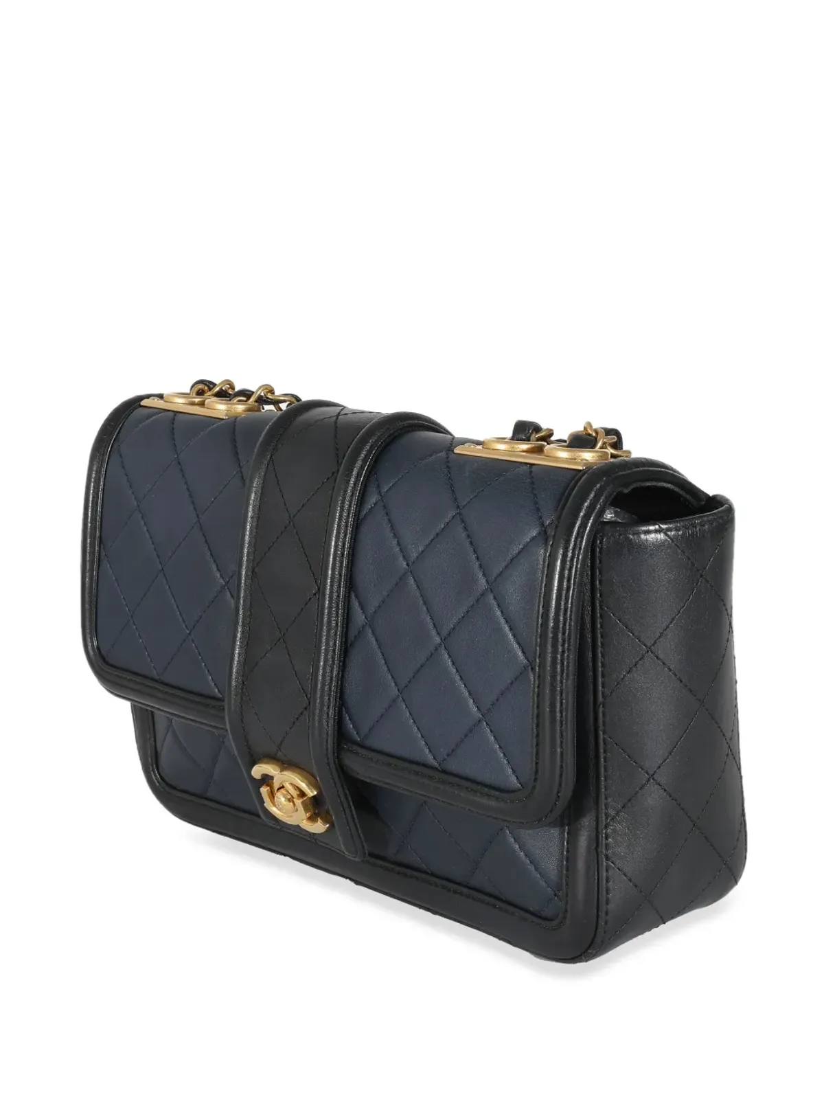 CHANEL ビンテージ ミディアム エレガント CC フラップバッグ - ブラック - 画像3