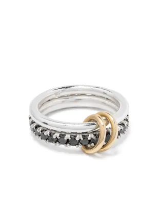Spinelli Kilcollin エンツォSGノワール ダイヤモンド・リンクド・リング 18kt イエローゴールド - シルバー - サムネイル1