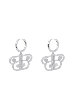 A BATHING APE® クリスタル装飾のドロップピアス - シルバー - サムネイル2