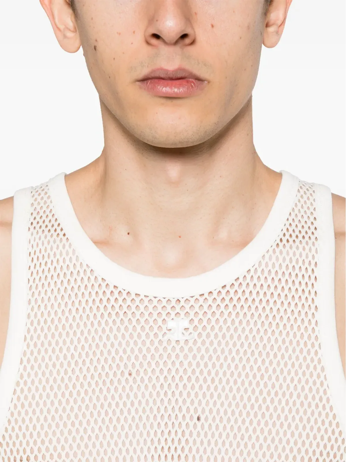 Courrèges ACメッシュタンクトップ ホワイト - 画像5