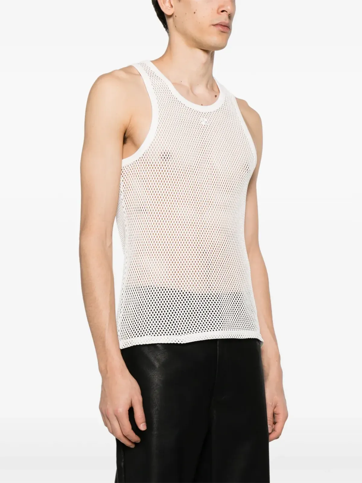 Courrèges ACメッシュタンクトップ ホワイト - 画像3
