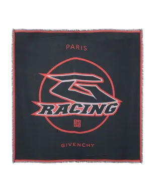 Givenchy レーシングプリント スクエアスカーフ ブラック - サムネイル1