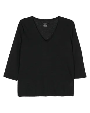Majestic Filatures スラブテクスチャー Vネック Tシャツ - サムネイル1