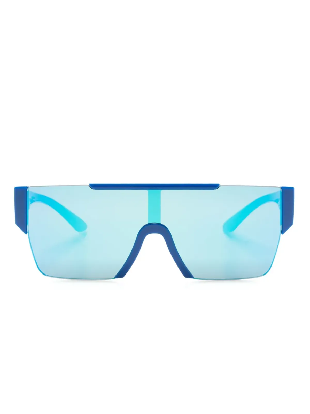 Burberry Kids シールドフレーム ミラーサングラス ブルー - 画像1