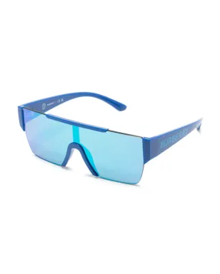 Burberry Kids シールドフレーム ミラーサングラス ブルー - サムネイル2