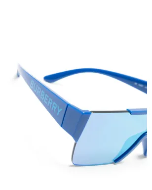 Burberry Kids シールドフレーム ミラーサングラス ブルー - サムネイル3