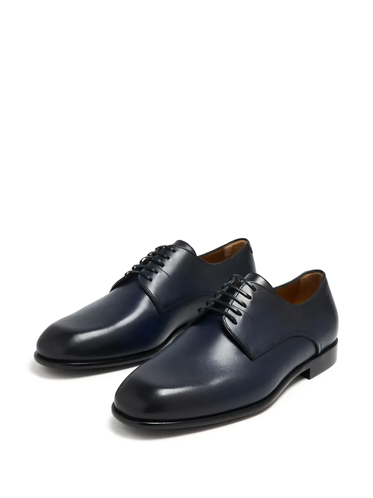 Ferragamo 光沢牛革 ダービーシューズ - 画像2