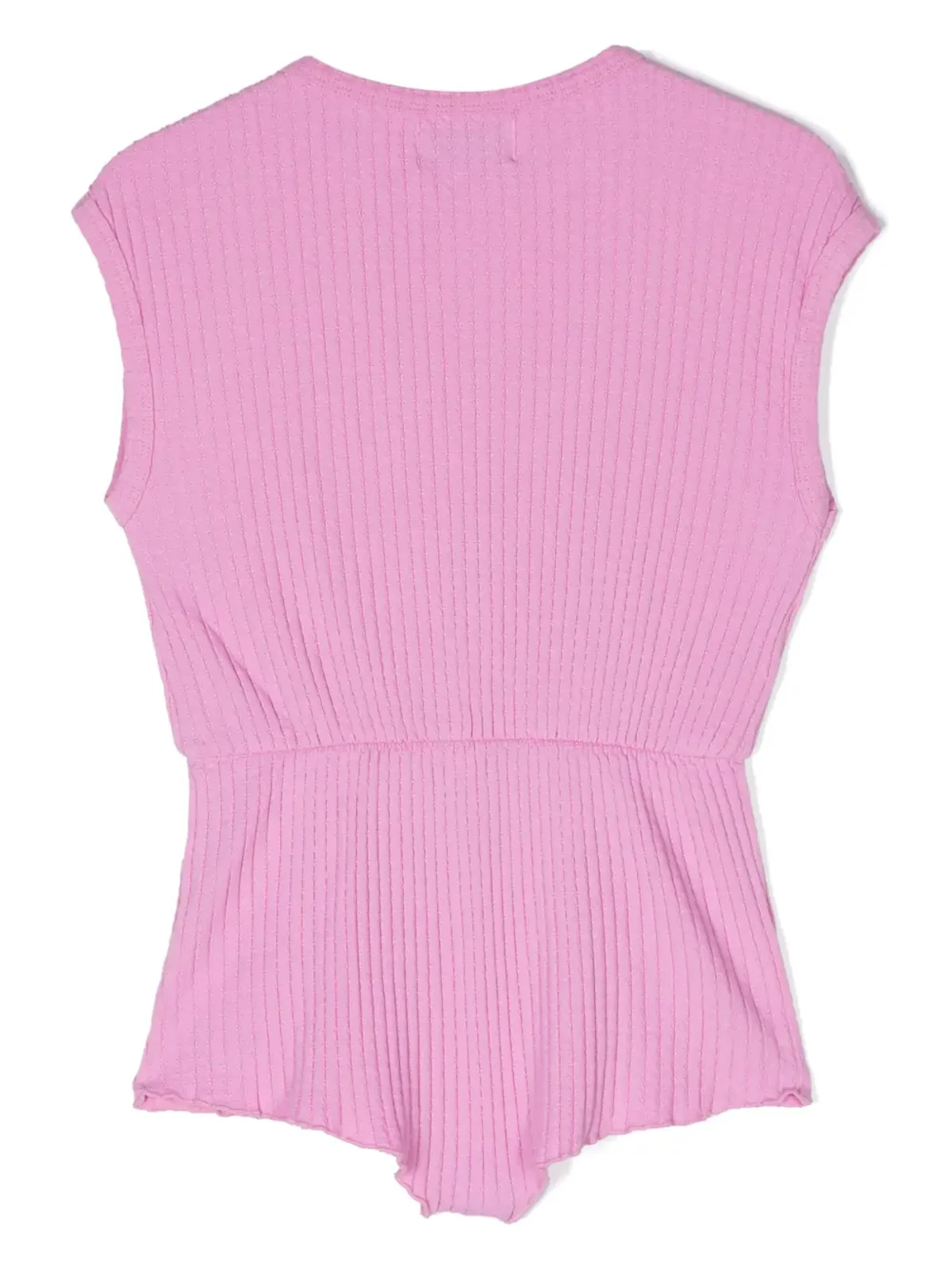 Bobo Choses ロゴプリント入りリブ編みロンパース - 画像2