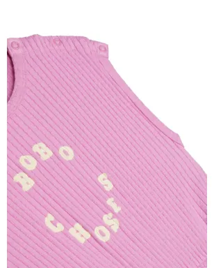 Bobo Choses ロゴプリント入りリブ編みロンパース - サムネイル3
