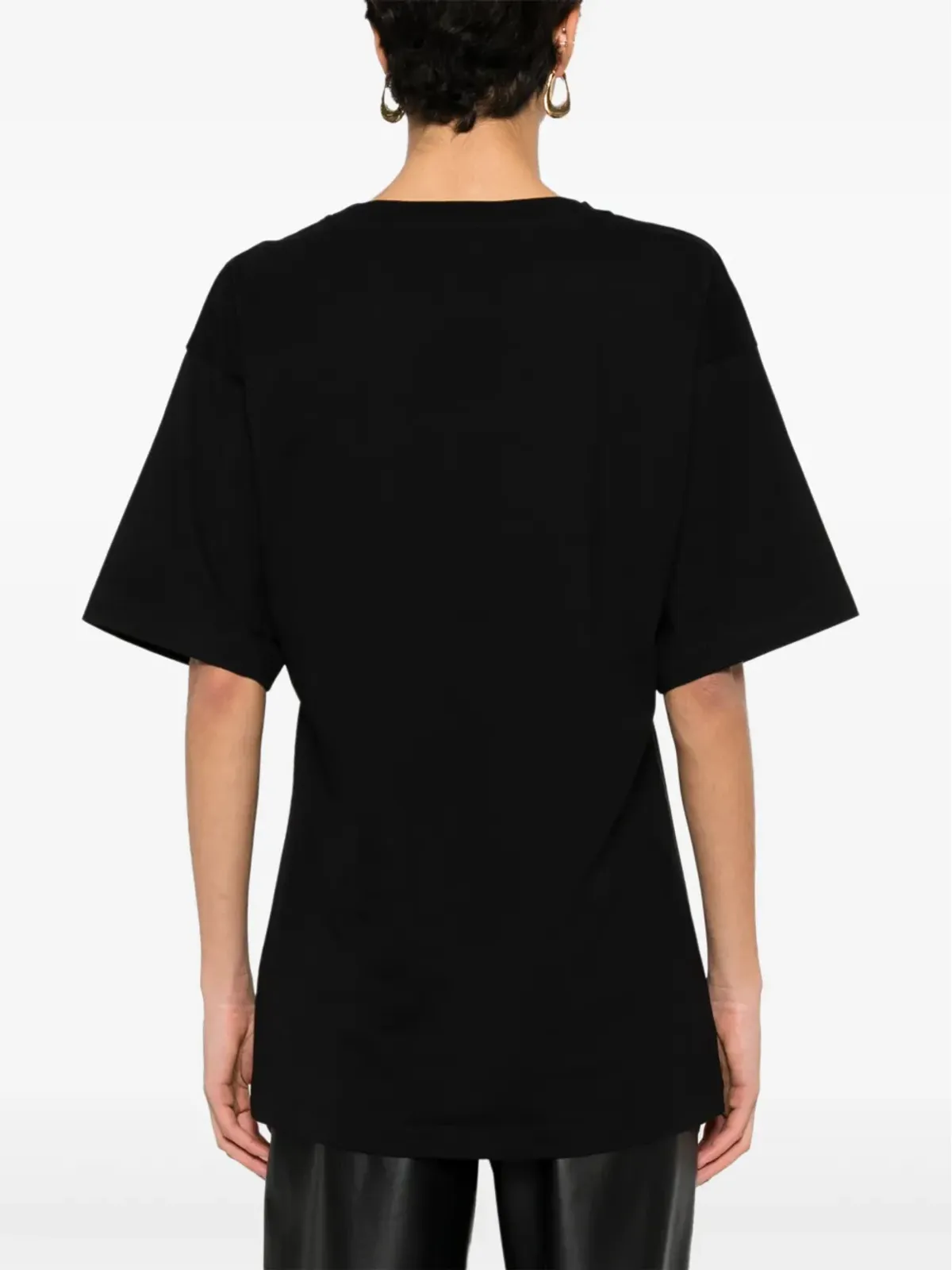 Stella McCartney カットアウト コットン Tシャツ ブラック - 画像4