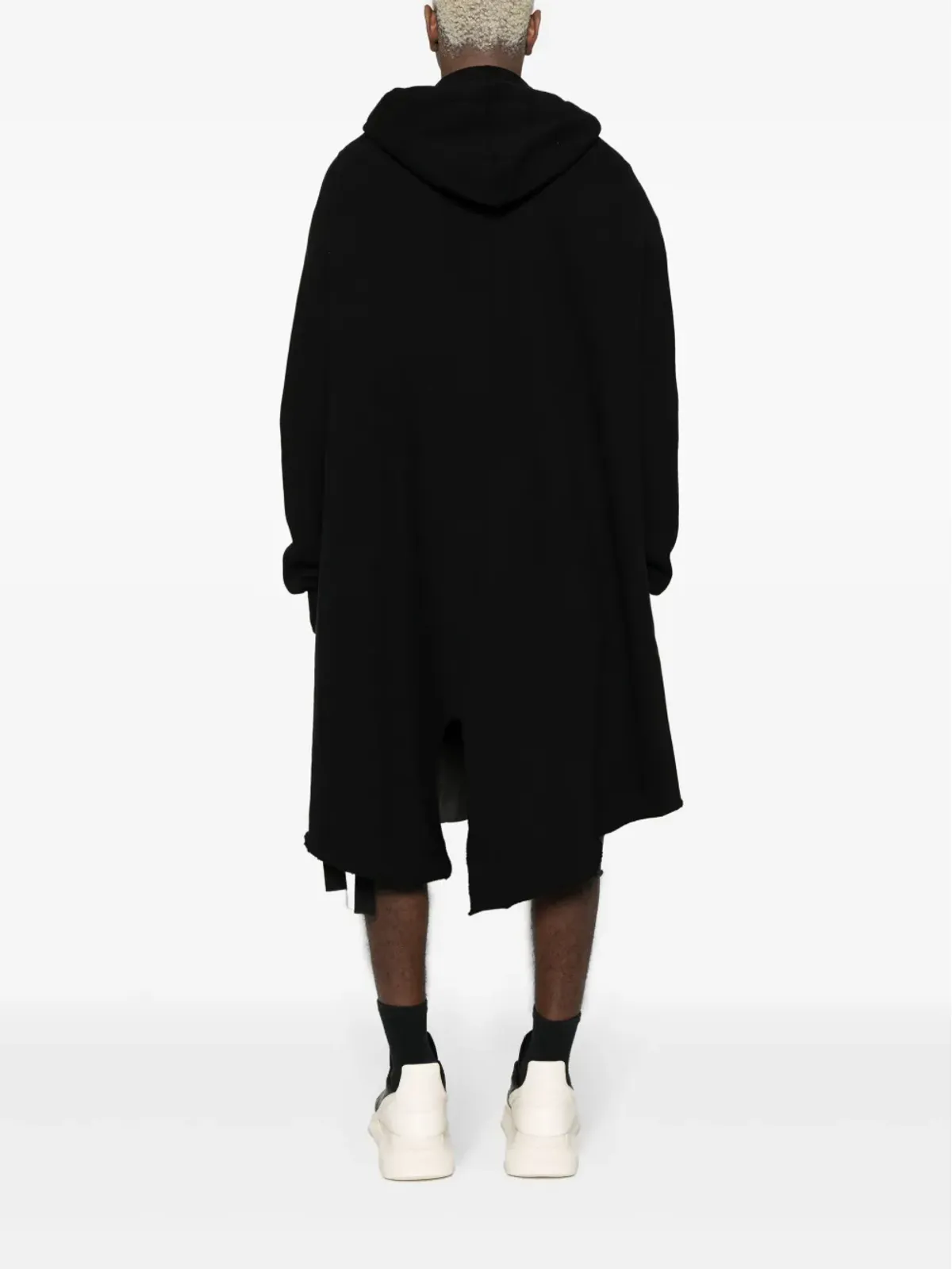 Rick Owens DRKSHDW アシンメトリック コットン ジップド フーディ - 画像4