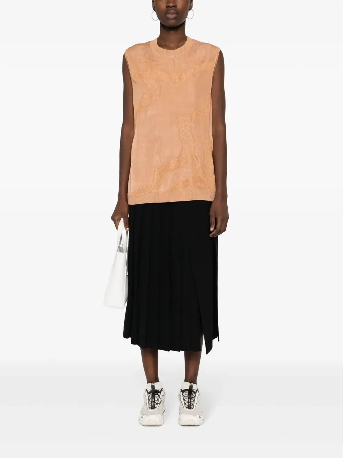 Y-3 モノグラムジャカード ニット タンクトップ - ブラウン - 画像3