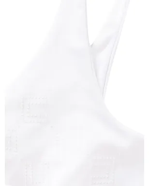 Elisabetta Franchi ラインストーン装飾のモノグラム水着 - ホワイト - サムネイル3