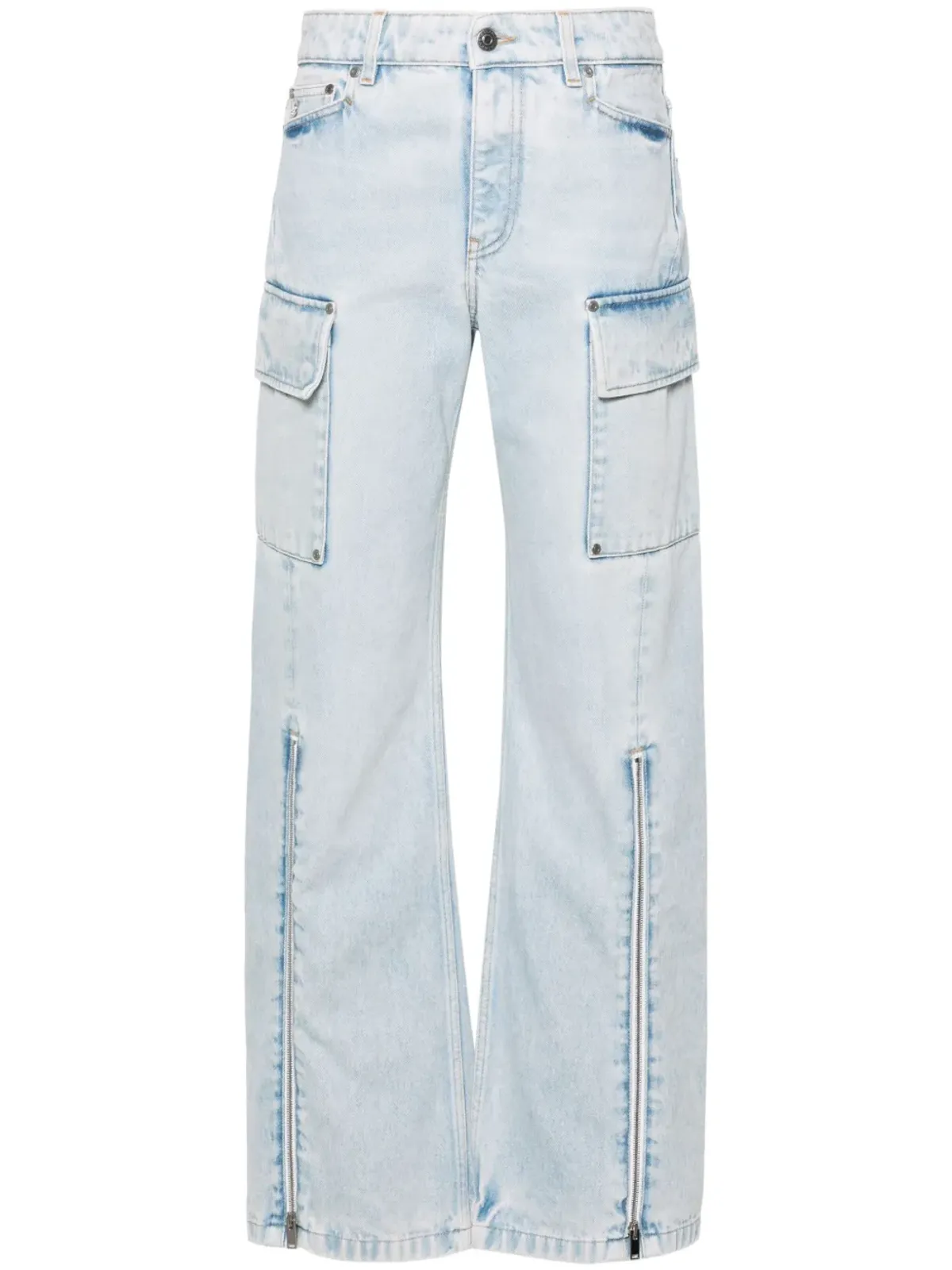Stella McCartney ミッドライズ ワイドレッグ カーゴ ジーンズ - ブルー - 画像1