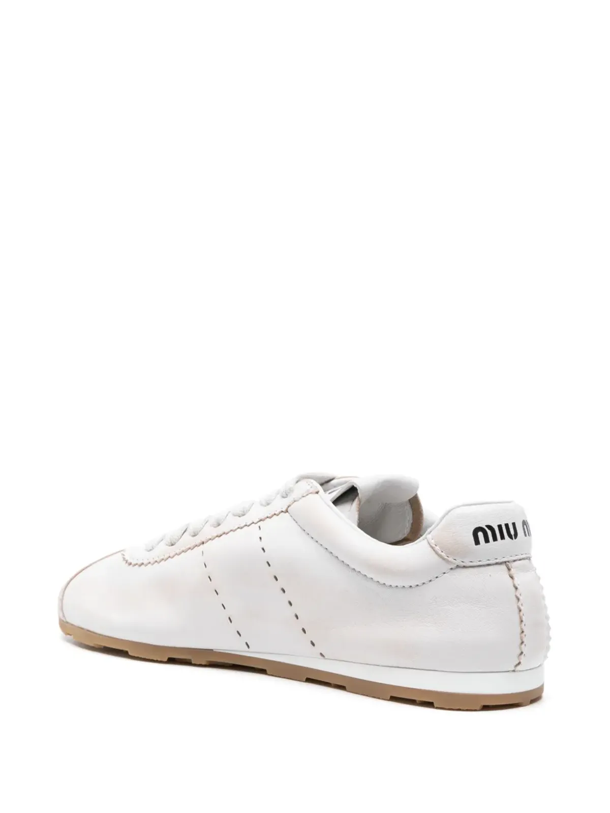 Miu Miu ブリーチドレザー スニーカー - 画像3