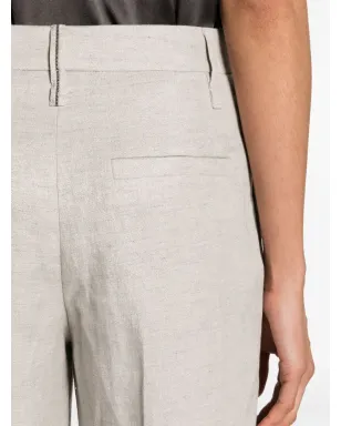 Brunello Cucinelli ルレックス混紡のワイドレッグパンツ - サムネイル5